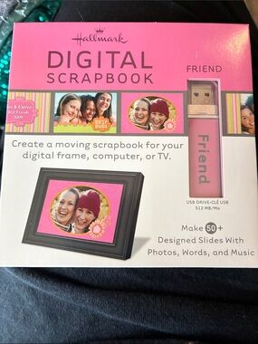 Hallmark Digital Scrapbook Kit with Bright Pink USB Drive NEW/sealed
